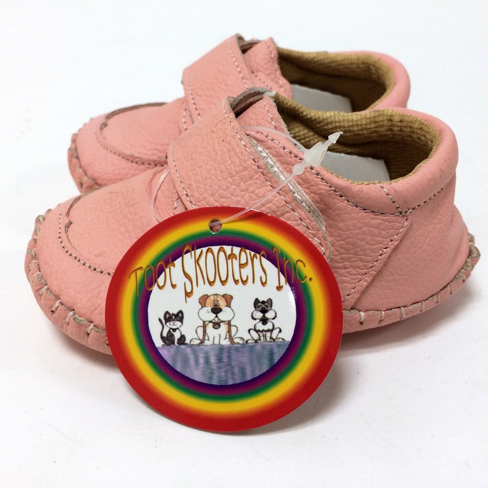 Toot Skooters  Handmade Baby Girl Crib Shoes 0-6M
